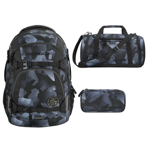 coocazoo MATE Schulrucksack-Set 3tlg Grey Rocks