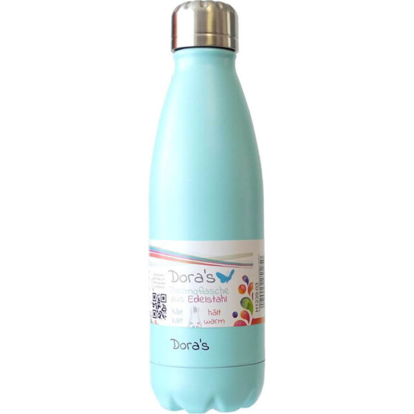 Doras Edelstahl Thermoflasche 500 ml Hellblau