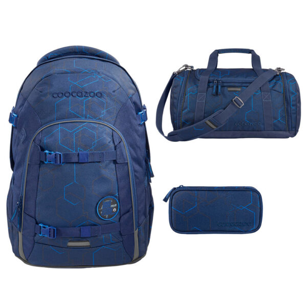 coocazoo JOKER Schulrucksack-Set 3tlg Blue Motion