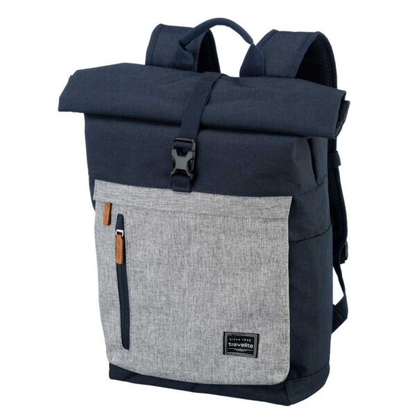 Travelite Basics Rollup Rucksack Marine-Grau