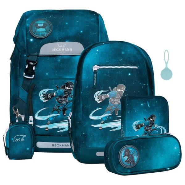 Beckmann Classic 22L Schulrucksack-Set 6tlg Ninja Master