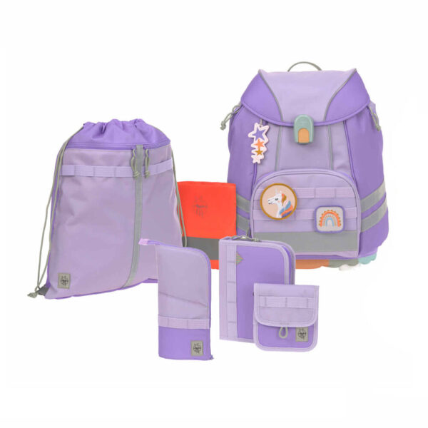 LÄSSIG Flexy Unique Schulranzen-Set 7tlg Violet-Lavender