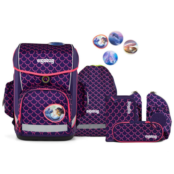 Ergobag Cubo Light Schulranzen-Set 6tlg PerlentauchBär II