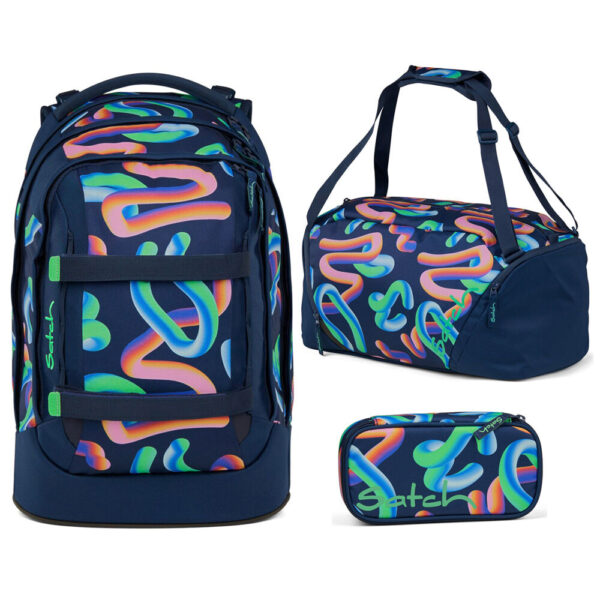 Satch Pack Schulrucksack-Set 3tlg Crazy Twist