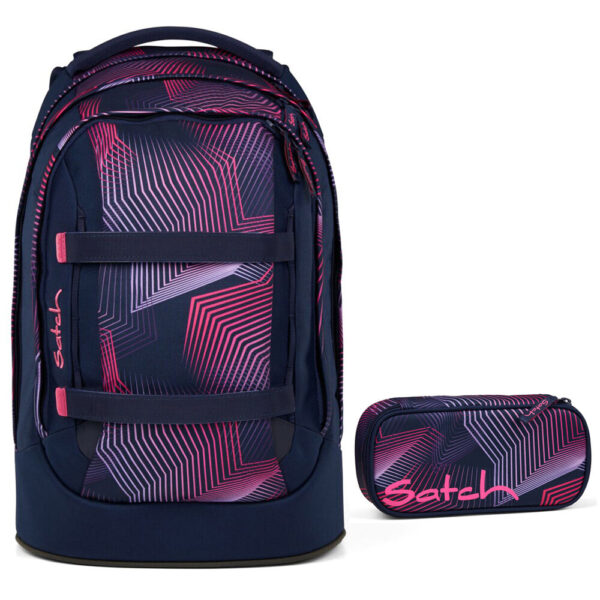 Satch Pack Schulrucksack-Set 2tlg Seismic Pink