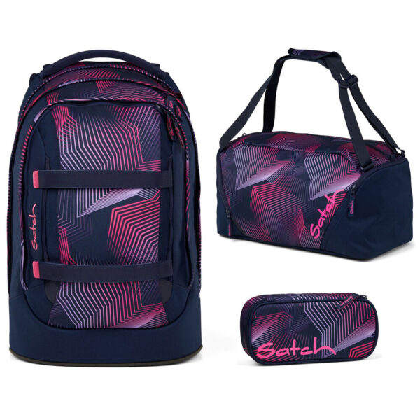 Satch Pack Schulrucksack-Set 3tlg Seismic Pink