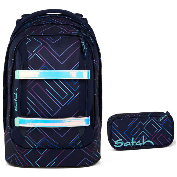 Satch Pack Schulrucksack-Set 2tlg Purple Laser 2.0