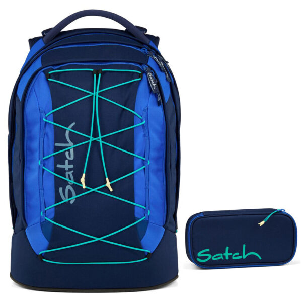 Satch Pack Schulrucksack-Set 2tlg Crossed Blue