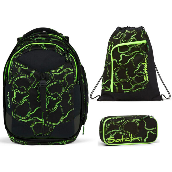 Satch Match Schulrucksack-Set 3tlg Green Supreme BU