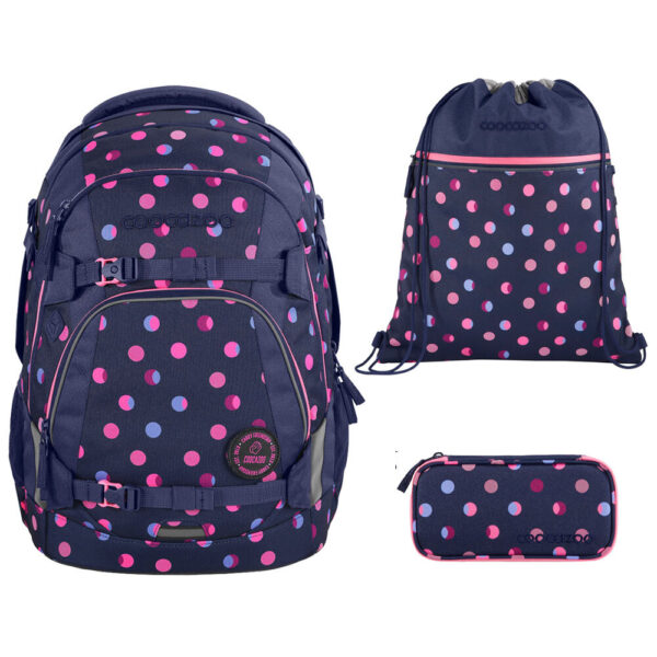 coocazoo MATE Schulrucksack-Set 3tlg mit TB Reflective Moons