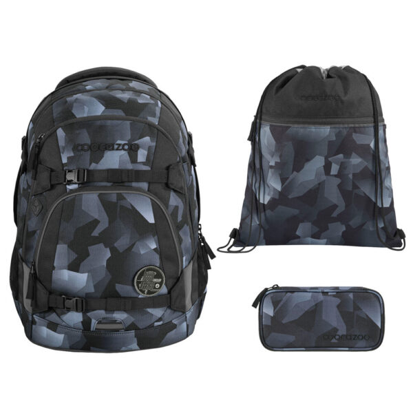 coocazoo MATE Schulrucksack-Set 3tlg mit TB Grey Rocks