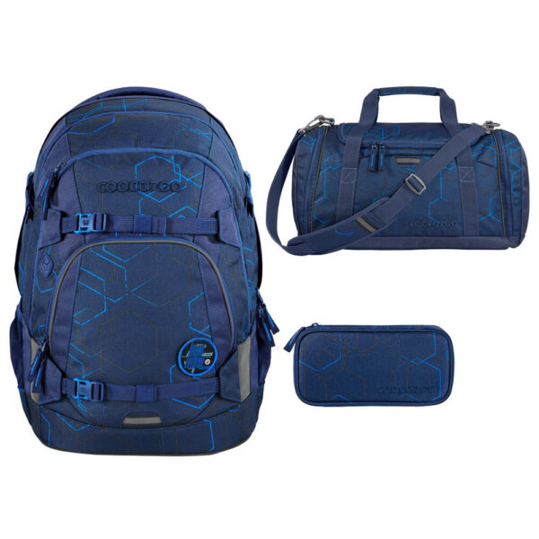 coocazoo MATE Schulrucksack-Set 3tlg Blue Motion