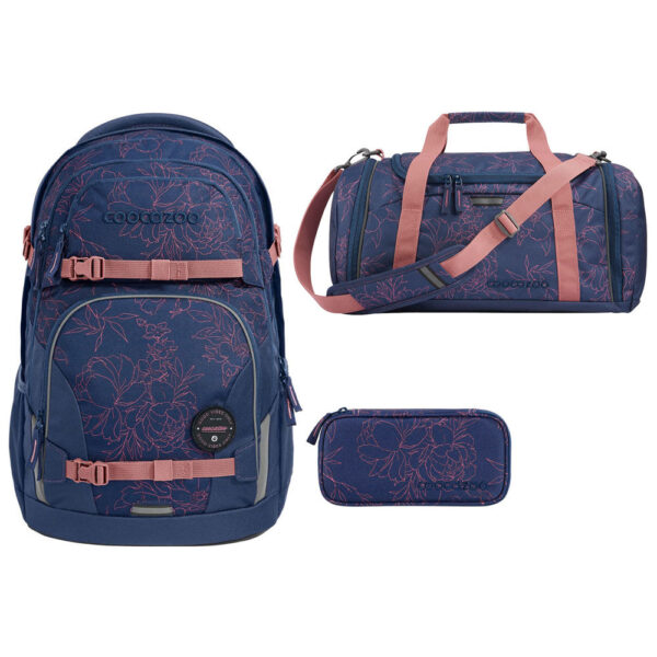 coocazoo PORTER Schulrucksack-Set 3tlg Sweet Rose