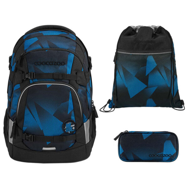 coocazoo MATE Schulrucksack-Set 3tlg mit TB Electric Ice