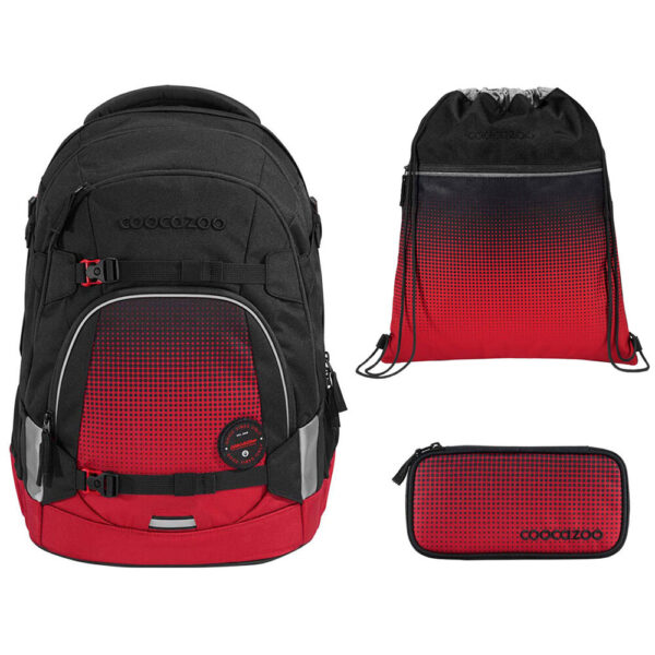 coocazoo MATE Schulrucksack-Set 3tlg mit TB Blazing Fire