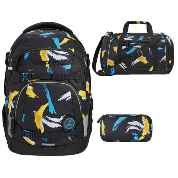 coocazoo MATE Schulrucksack-Set 3tlg Crazy Artnight