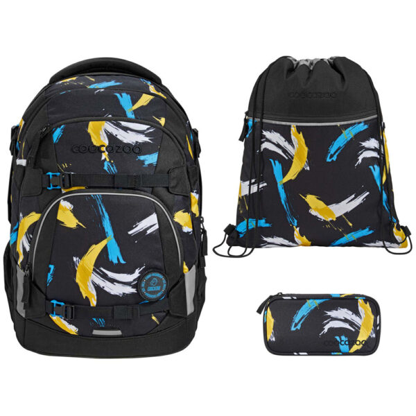 coocazoo MATE Schulrucksack-Set 3tlg mit TB Crazy Artnight