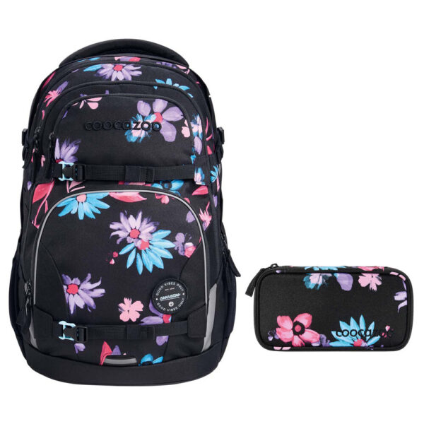 coocazoo PORTER Schulrucksack-Set 2tlg Floral Artnight