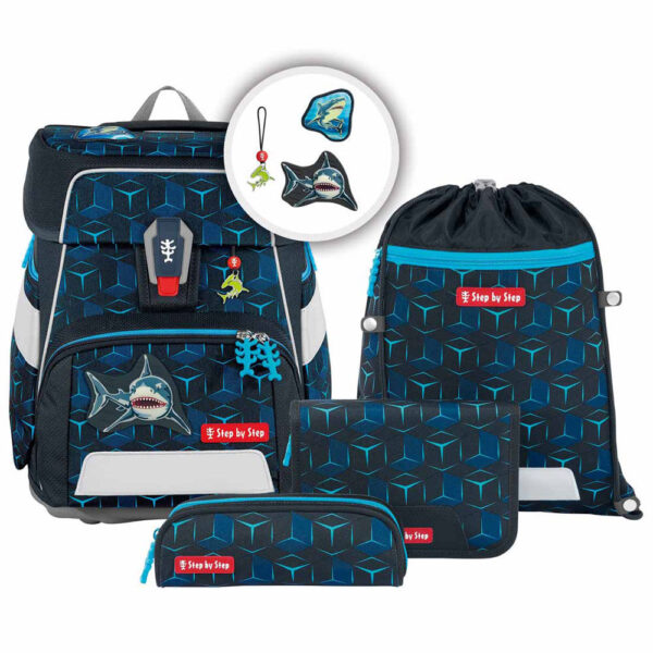 Step by Step SPACE Schulranzen-Set 5tlg Shark Dexter