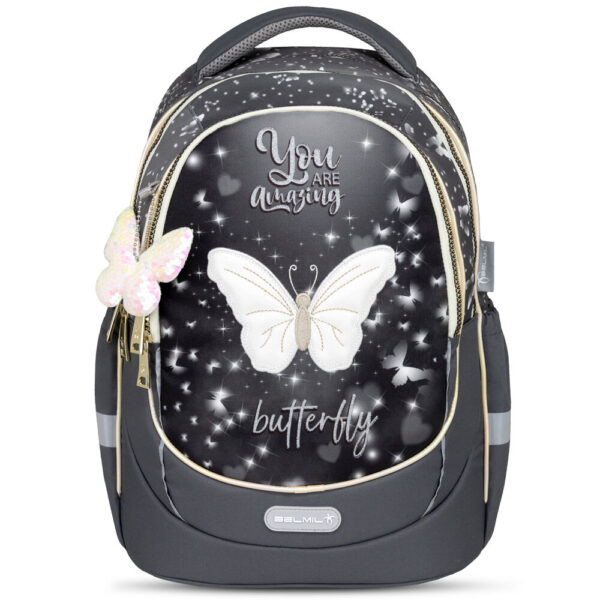 Belmil Leisure Plus Schulrucksack Amazing Butterfly