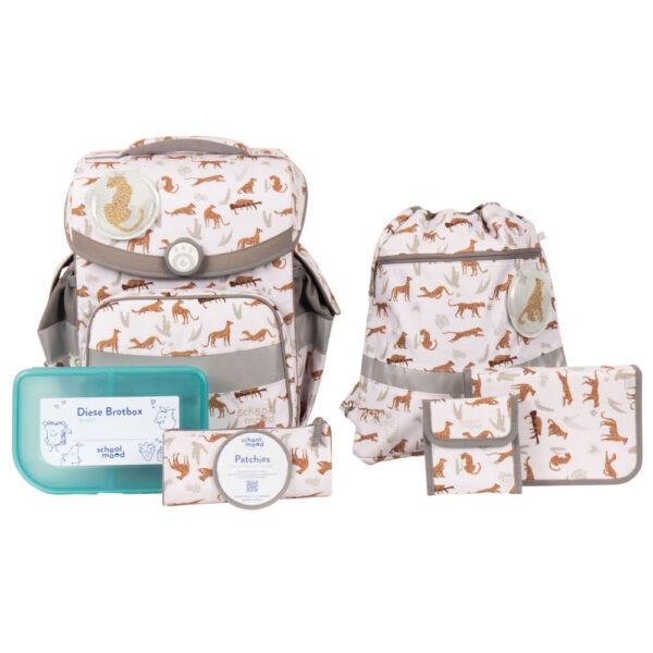 School-Mood Timeless Schulranzen-Set 7tlg Leopard