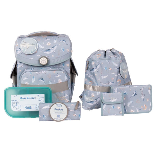 School-Mood Timeless Schulranzen-Set 7tlg Aqua