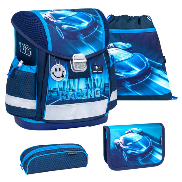 Belmil Classy Schulranzen-Set 4tlg Racing Blue Neon