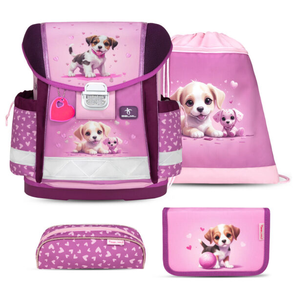 Belmil Classy Schulranzen-Set 4tlg Little Puppies