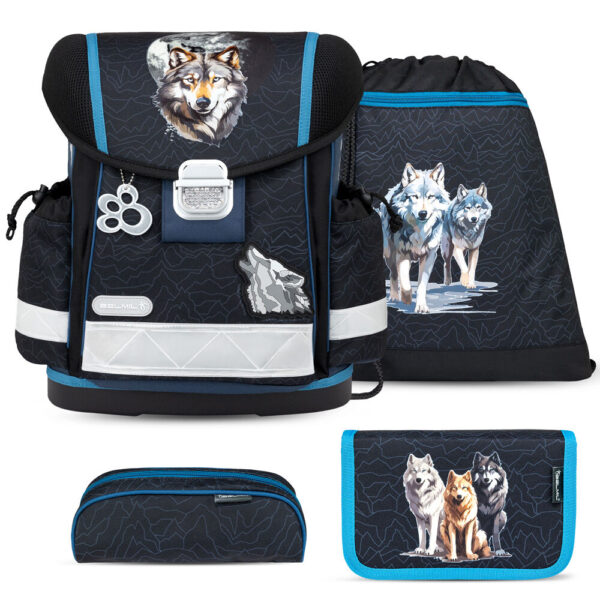 Belmil Classy Schulranzen-Set 4tlg Wolves Pack