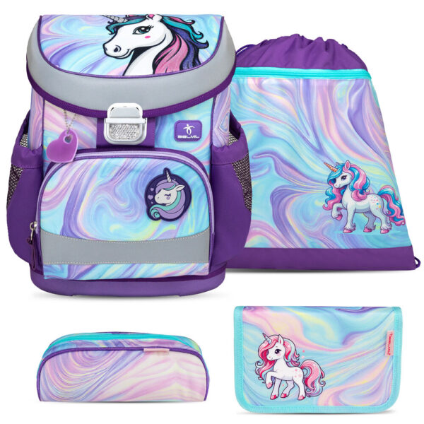 Belmil Mini-Fit Schulranzen-Set 4tlg Unicorn Dream