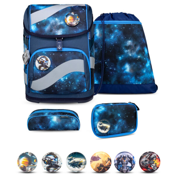 Belmil Smarty Schulranzen-Set 5tlg Galaxy Light