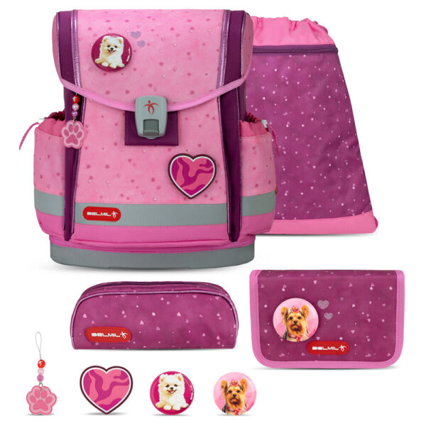 Belmil Classy Plus Schulranzen-Set 5tlg Rosie Hearts