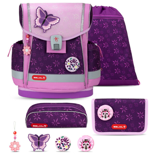 Belmil Classy Plus Schulranzen-Set 5tlg Purple Spring