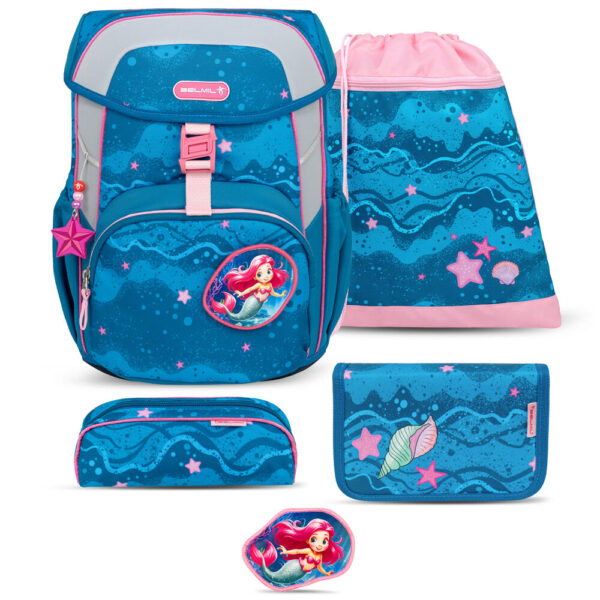 Belmil Maxi Schulranzen-Set 5tlg Mermaid