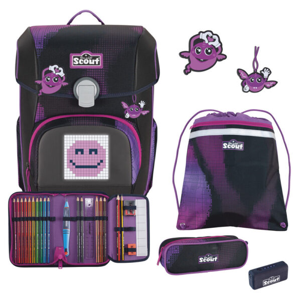 Scout Neo Schulranzen-Set 4tlg Pink Pixel