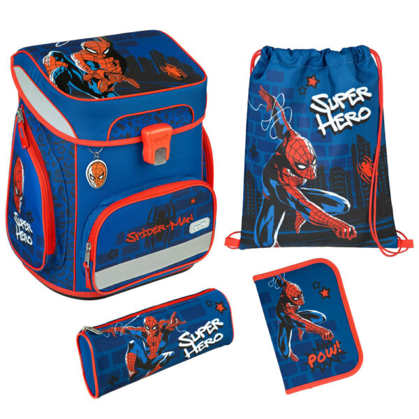 Scooli EasyFit Schulranzen-Set 5tlg Spider-Man 2023